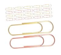 DIKACA 30 Pièces Grands Trombones Métalliques Colorés Pinces Réutilisables pour Dossiers Épais Organiseurs de pour Bureau École et Maison
