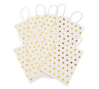 DIKACA 30 Pièces Sacs Papier avec Poignées Sacs Petits Papier à Dorés pour Bijoux de Cookies Fête et Naissance