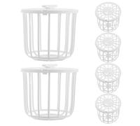 DIKACA 4 Pcs Nichoirs en Plastique pour Pinsons et Canaris, Accessoires de Nidification Faciles à Nettoyer pour Cage à Oiseaux à Domicile