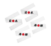 DIKACA 4 pièces Bandeaux Japonais pour Hommes Larges et Multifonctions Bandeaux de Karaté et Cuisine Accessoires Traditionnels pour Entraînement Ninja Cuisine et Sport