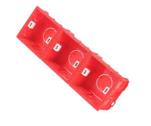 DIKACA 4 Pièces Boîte à Douille Dissimulée 86 en Plastique Rouge, Boîtier de Montage Dissimulé pour Interrupteur et Prise, Remplacement de Boîte de Prise Cassée, Usage Domestique