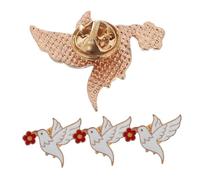 DIKACA 4 Pièces Broches et Fleur Pins Animaux pour Pulls Sacs Accessoires de Mode Femmes