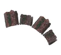 DIKACA 4 Pièces Décoration De Paysage D'aquarium Caverne pour Reptile Grotte De Cachette De Reptile Refuge Lézard PVC