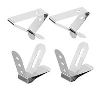 DIKACA 4 Pièces Support Thermomètre Acier Inoxydable Lot de Clips pour Probe de Température Pince et Portable pour Barbecue et Cuisine