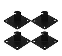 DIKACA 4 Pièces Supports Muraux pour Panneaux Grillagés 4 Pièces, Support Métallique à Trois Pieds Stable, Fixation Murale pour Étagères de Rangement Industriel, Bureau et Magasin,