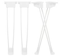 DIKACA 4 pièces Table Métalliques Pliants Épingles pour Meubles Support Robuste pour Table de Camping Bureau ou Basse