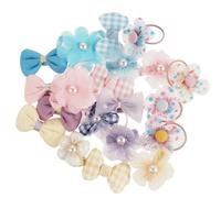 DIKACA 40 Pièces Lot Accessoires Cheveux Chiot avec Nœuds Fleurs Clips Robustes pour Toilettage Chiens Chats Lapins Style Varié et Tenue