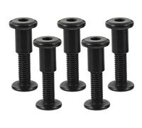 DIKACA 5 ensembles Lot de Boulons à Douille Acier Inoxydable Noir Vis à Tête Plate Fraisée avec Écrous Hexagonaux pour Fixation Connexion et Assemblage Durables