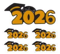 DIKACA 5 Pièces Lot de Broches de Graduation e Badges Souvenirs Alliage Zinc pour Décoration Fête et Cadeaux Étudiants