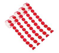DIKACA 5 rouleaux Étiquettes Rondes Autocollantes Adhésives de Pastilles Blanches pour Artisanat Fermeture Sécurisée et Surface Lisse Écriture Étiquettes Points Polyvalentes pour Bureau