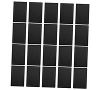 DIKACA 50 Pièces Cartes de Visite Métalliques Aluminium Noir Résistantes Aux Rayures Double Face pour Marquage Laser et Sublimation Professionnelle Cartes Vierges pour Bureau et