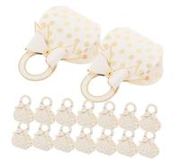 DIKACA 50 pièces Lot de Boîtes à Bonbons Mariage Blanc avec Grand Nœud Élégant Coffrets Offrir pour Biscuits Bonbons et Fêtes Spéciales