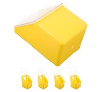 DIKACA 5pièces Mangeoire pour Pigeons Suspendue Seul Trou Récipient pour Nourriture et Eau avec Couvercle Amovible Lot pour Colombes et Cailles