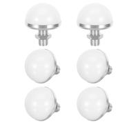 DIKACA 6 Ensembles Lot de 6 Sets de Abat-jour LED Demi-sphère en Plastique Transparent 34 Mm pour Miroir de Maquillage, Éclairage Doux, Remplacement Coque Ampoule pour Applique Murale et