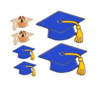 DIKACA 6 pièces Broche Chapeau de Diplôme Métal Badge Souvenir Graduation Cadeau Étudiant Lycée Accessoire Saison Diplôme