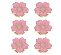 DIKACA 6 Pièces Épingle Japonaise Fleur de Cerisier en Alliage Légère et Élégante pour Revers de Veste, Ornement Rose Unique et Artisanale pour Femmes et Filles