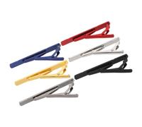 DIKACA 6 Pièces Pinces à Cravate pour Homme Clips à Rayures Diagonales Miroir Accessoires Costume Élégants pour Bureau Mariage et Événements Formels