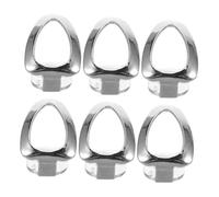 DIKACA 6 Pièces Star Tooth Jewelry Metal Grill Caps For Men Lightweight Hip Hop Costume Teeth Accessory For Halloween Party Rapper Cosplay