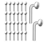 DIKACA 60 Pièces Goupille de Réglage en Chute Galvanisée L en Fer M5 X 48mm Tête Plate, Résistance la Corrosion et Installation Facile pour Rayonnage de Palette en Entrepôt ou Rangement