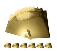 DIKACA 70 Feuilles de Papier Cartonné Miroir Doré A5 Papier Métallisé pour Loisirs Créatifs Feuilles Dorées pour Scrapbooking Fabrication de Cartes Activités Manuelles Garçon et