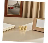 DIKACA 8 Pièces Brass Cutting Board Feet High Wood Riser Legs Smooth Polished Metallic Finish for Display Trays Jewelry Boxes and Small Furniture
