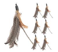 DIKACA 8 pièces Recharges Plumes pour Taquin Chaton Accessoires pour Baguette à Chat Stimule Exercice et Instinct de Chasse des Chats