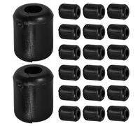 DIKACA 90 Butées pour Crochets en Pvc Noir 5 Mm, Clips de Contrôle de Stock pour Panneaux Perforés, Accessoires D’organisation Industrielle, Lot de 90 Pièces pour Gestion et Affichage