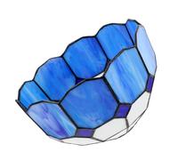 DIKACA Abat-jour en Verre Coloré 20 Cm Bleu Méditerranéen, Accessoire pour Lampe Plafond E27, Diamètre 4,2 Cm, Couvre-lampe Décoratif pour Salon et Chambre
