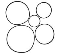 DIKACA Anneaux Flottants pour Plantes D’Aquarium 5 Pièces en Eva Noir 80-200 Mm, Cercle Isolant pour Lentilles D’Eau, Support Flottant pour Alimentation et Séparation des Plantes, Usage