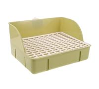 DIKACA Bac à Litière Rectangulaire Vert pour Petits Animaux Bac à Litière pour Lapin Rebord Anti-Éclaboussures Grosse Capacité Facile à Nettoyer Adapté pour Cochons D’Inde Hamsters