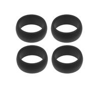 DIKACA Bague Noire en Silicone pour Hommes, 4Pcs Anneaux de Doigt en Silicone L'Exercice, Résistants aux Exercices Intensifs, Adaptés aux Doigts Enflés