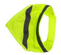 DIKACA Bandana Chien Réfléchissant Fluorescent avec Bande Réfléchissante Foulard Chiot Sécurité Nuit Accessoire Visible pour Promenade Nocturne Jaune Lumineux
