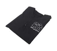 DIKACA Blouse d'uniforme de Coiffeur Imperméable Noire en Polyester Résistant, Anti-Statique et Anti-Poils, pour Salon de Toilettage d'animaux