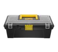 DIKACA Boîte à Outils Multifonctionnelle PP Robuste avec Capacité Importante Organiseur Compact pour Rangement Voiture et Atelier Fermeture à Boucle Sécurisée Compartiments Pratiques