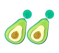 DIKACA Boucles d'Oreilles Pendantes Avocat en Acrylique Pailleté 1 Paire Légères Bijoux Fruits Géométriques pour Femmes et Filles Accessoires Printaniers Mode