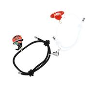 DIKACA Bracelet Couple Assorti à Breloque Cœur Magnétique, Chaîne Main en Alliage Noir et Blanc, Bijou D'amitié pour Relation Amoureuse, Présent Saint-valentin, 1 Paire