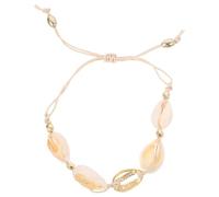 DIKACA Bracelet Femme Plaqué Bohème en Coquillages Tressés, Petit Format, Fait Main, Style Plage et Océan, Accessoire Mode Estival, Bijou Léger et Original