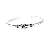 DIKACA Bracelet Vintage Réglable Argent à Motif Poignée Accessoire Bras Créatif pour Femme Élégant et Confortable Au Quotidien et Fête
