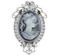DIKACA Broche Ancienne Alliage avec Cristaux Épingle Rétro Résine pour Femme Bijoux Vintage Chic et Accessoire Élégant pour Fête et Cadeau