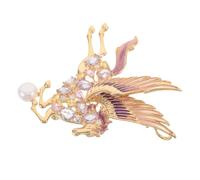 DIKACA Broche Cheval Volant avec Cristaux Élégante Accessoire Costume Unisexe Épingle de Revers pour Hommes et Femmes Décoration Sophistiquée pour Tenue Habillée