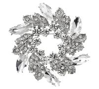 DIKACA Broche Cristal pour Bouquet de Mariage Femme Épingle Décorative Légère Bijou Élégant pour Robe de Mariée Accessoires de Cérémonie et Fête Broche Cristal pour Vêtements