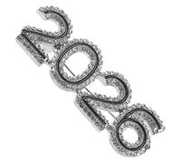 DIKACA Broche en Cristaux 2026 Broche Unique Épinglette Nouvelle Année Broches et Épingles pour Femmes Élégantes et Modernes pour Noël et Cérémonies