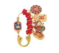 DIKACA Broche Traditionnelle Chinoise en Fil Rouge, Épingle de Sûreté pour Grossesse et Bébé, Amulette de Protection Feng Shui, Accessoire Décoratif Symbole Chance et Sécurité