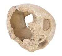 DIKACA Cachette pour Reptile en Résine Solide, Ornement de Crâne Simulé pour Aquarium, Décoration Paysagère 3D, Abri Sécurisé pour Poissons et Crevettes, Accessoire Aquarium Halloween