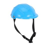 DIKACA Casque Moto pour Chien Petit Format Bleu Casque Protecteur Respirant et Ajustable pour Petits Chiens Accessoire Cosplay et Sécurité pour Balades Trottinette