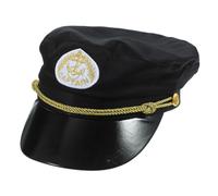 DIKACA Chapeau Capitaine Garçon Fille Noir Costume Marin Casquette de Yacht Accessoire Cosplay Fête et Carnaval