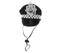 DIKACA Chapeau Police pour Chien Ajustable Casquette Costume Animaux Réglable pour Fêtes et Photos Accessoire Chic et Confortable pour Chiens et Chats