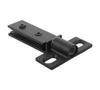 DIKACA Charnière Pivotante en Acier Inoxydable 304 Mat Noir, Double Trou Carrée pour Porte Vitrée, Kit Robuste pour Paroi de Salle de Bain, Compatible Portes Coulissantes, Fixation Stable