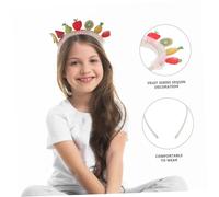 DIKACA Children's Fruit Headband Lightweight Mesh Lace Accessories Sequin Tropical Holiday Hairband For
