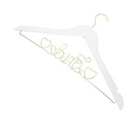 DIKACA Cintre en Fer Blanc de Lettre Anglaise pour Robes de Mariée Manteaux et Costumes Cintre Gravé Bride pour Mariage et Cérémonie